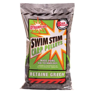 Dynamite Swim Stim Betaine Green Pellets 900g 2mm 3mm 6mm 8mm