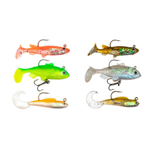 Zebco Perch Fishing Lure Pack 6cm - Natural Or Fluoro