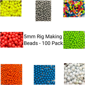 RIG MAKING BEADS (5MM 100 PACK) SEA GAME COARSE FLOAT FISHING (Range of colours)