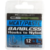 Korum Barbless Hooks To Nylon - Meat/Paste