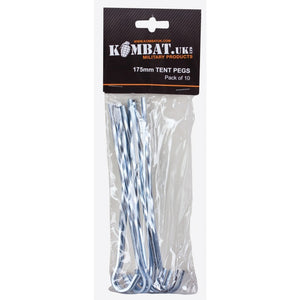 Kombat UK Tent Pegs (10 Pack) - Heavy-Duty Camping Accessories