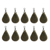 BZS Carp fishing Weights Flat Pear with Swivel Available in Smooth and Textured Finish