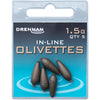 Drennan In-Line Olivettes Coarse Fishing Weights - Streamlined and Secure