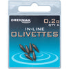 Drennan In-Line Olivettes Coarse Fishing Weights - Streamlined and Secure