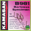 Kamasan  Specimen B981 Barbless Hooks Size 10