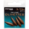 Drennan In-Line Olivettes Coarse Fishing Weights - Streamlined and Secure