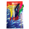 5 packets of coloured mackerel mackeral  feathers 5 hooks