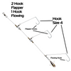 Koike Two Hook Flapper & One Hook Flowing Trace Rig Size 4 Sea Match Rig