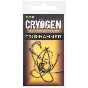 ESP Cryogen Trig Hammer Carp Hooks - Barbed & Barbless | Ultra-Sharp & Durable