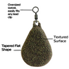 BZS Carp fishing Weights Flat Pear with Swivel Available in Smooth and Textured Finish